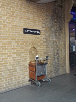 Yes, I double checked the wall at Platform 9 3/4 at King's Cross Station in London.  I didn't go through.