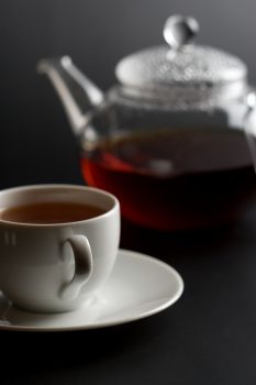 cup of tea and tea pot
